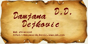 Damjana Dejković vizit kartica